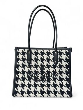 kate spade Black and White Houndstooth Tote